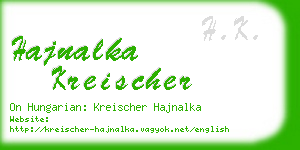 hajnalka kreischer business card
